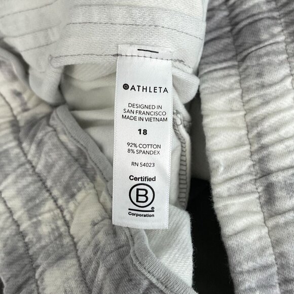 Athleta Womens Farallon Camo Print Jogger Pants Stretch Drawstring Waist Gray 18 - Picture 7 of 15